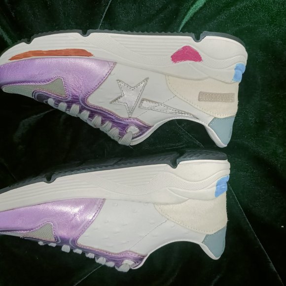 Golden Goose Running Sole sneakers in laminated pink with silver star - Picture 7 of 7